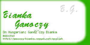 bianka ganoczy business card